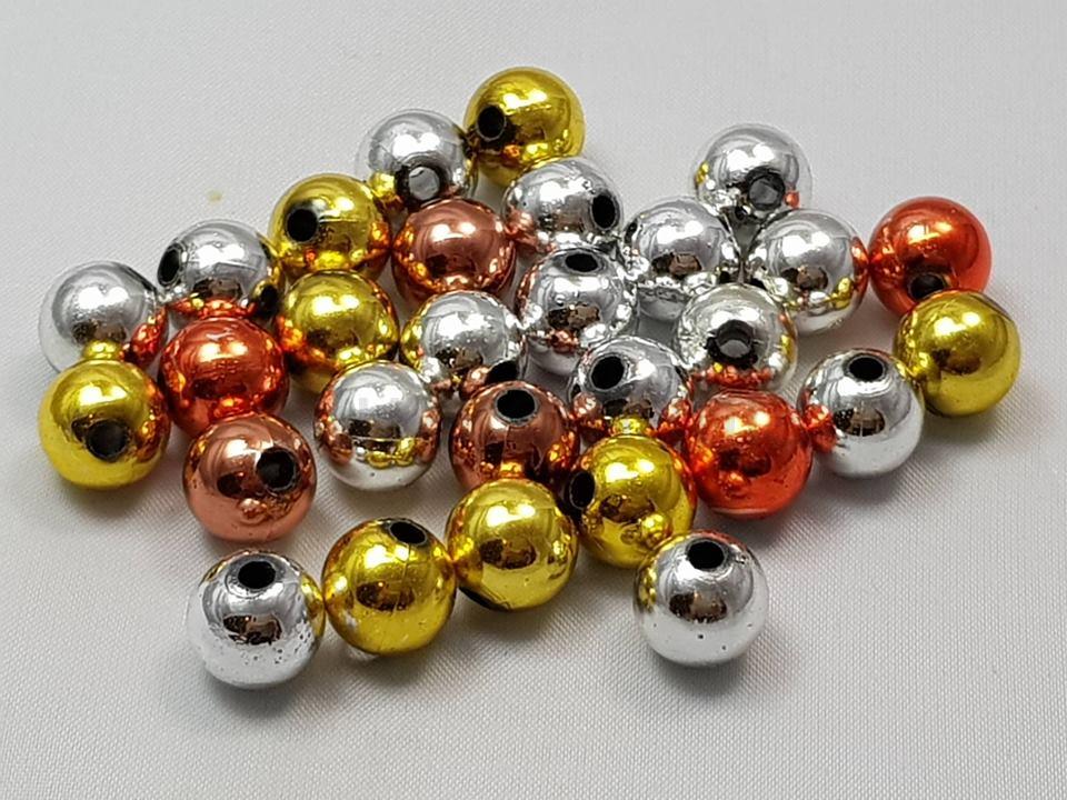 Perličky 10 mm farebný mix metalizované
