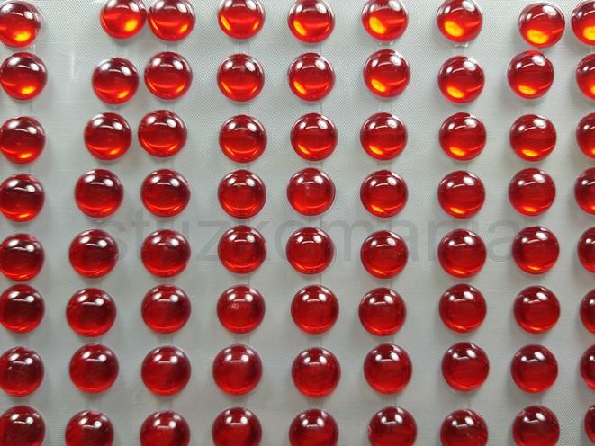 Nalepovacie perličky 10 mm červené sklenené DY809