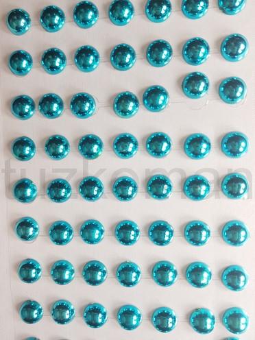 Nalepovacie perličky10 mm modré metalické DY8P555