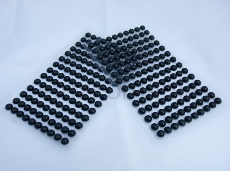 Samolepiace perličky 6 mm čierne