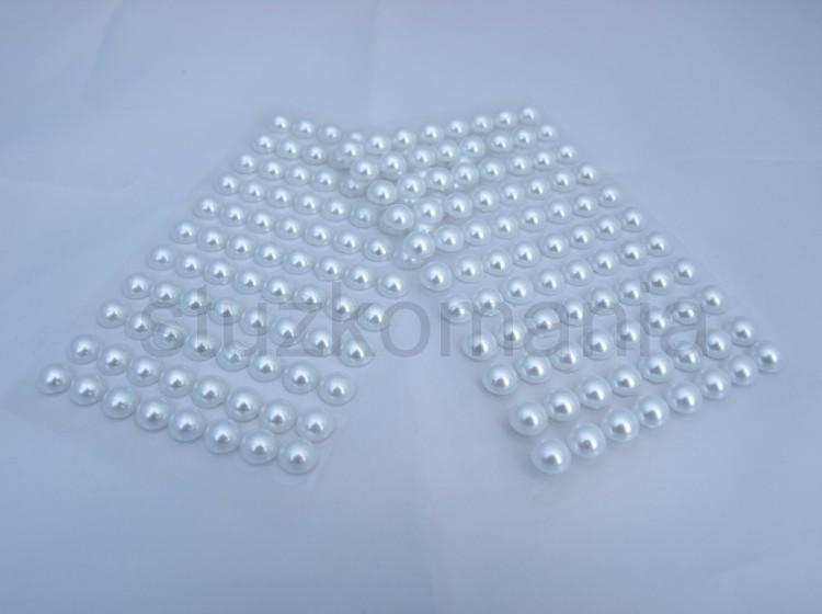 Samolepiace perličky 6 mm biele