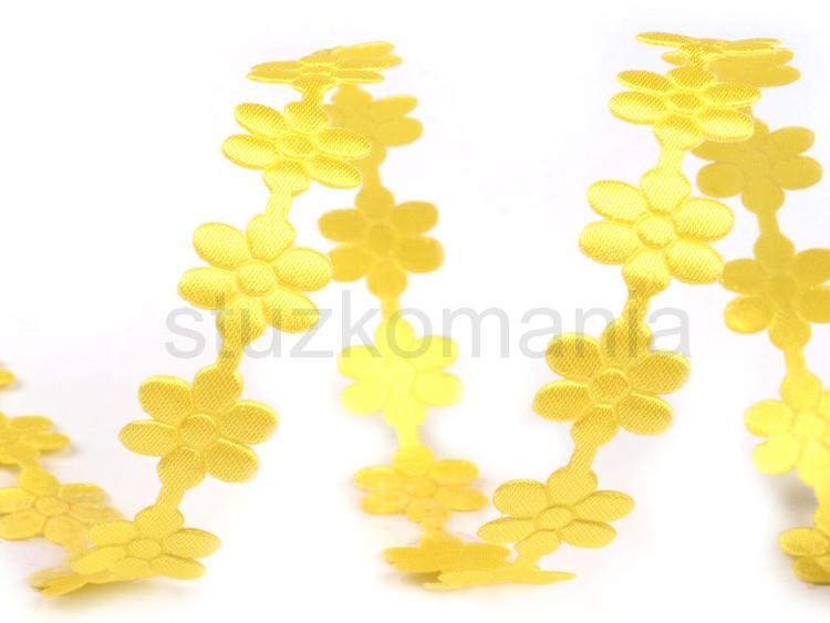 Prámik saténový kvet 10 mm žltý